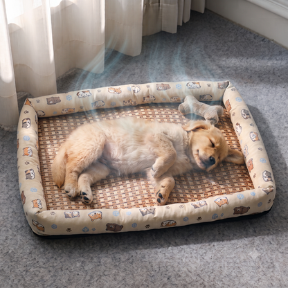 KEVJO Pet Summer Mat Cute Dog Cooling