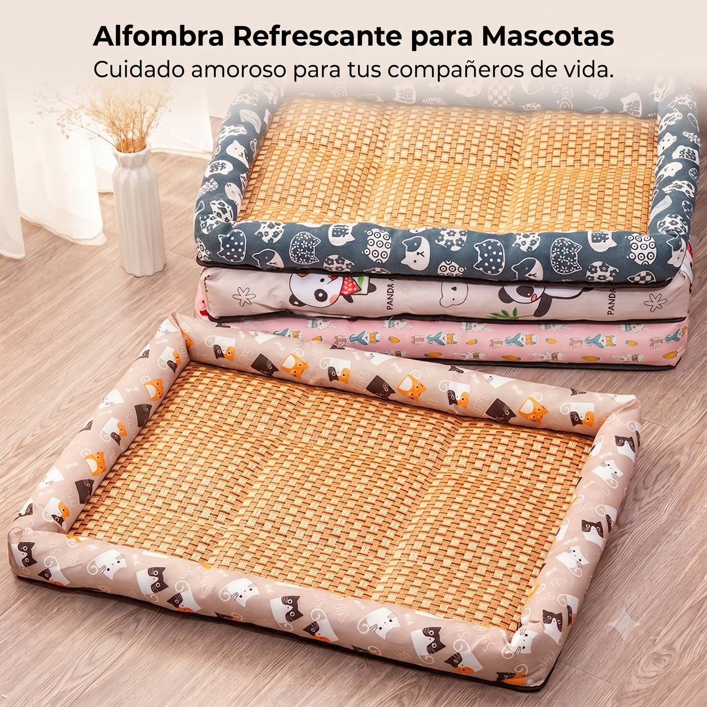 KEVJO Pet Summer Mat Cute Dog Cooling