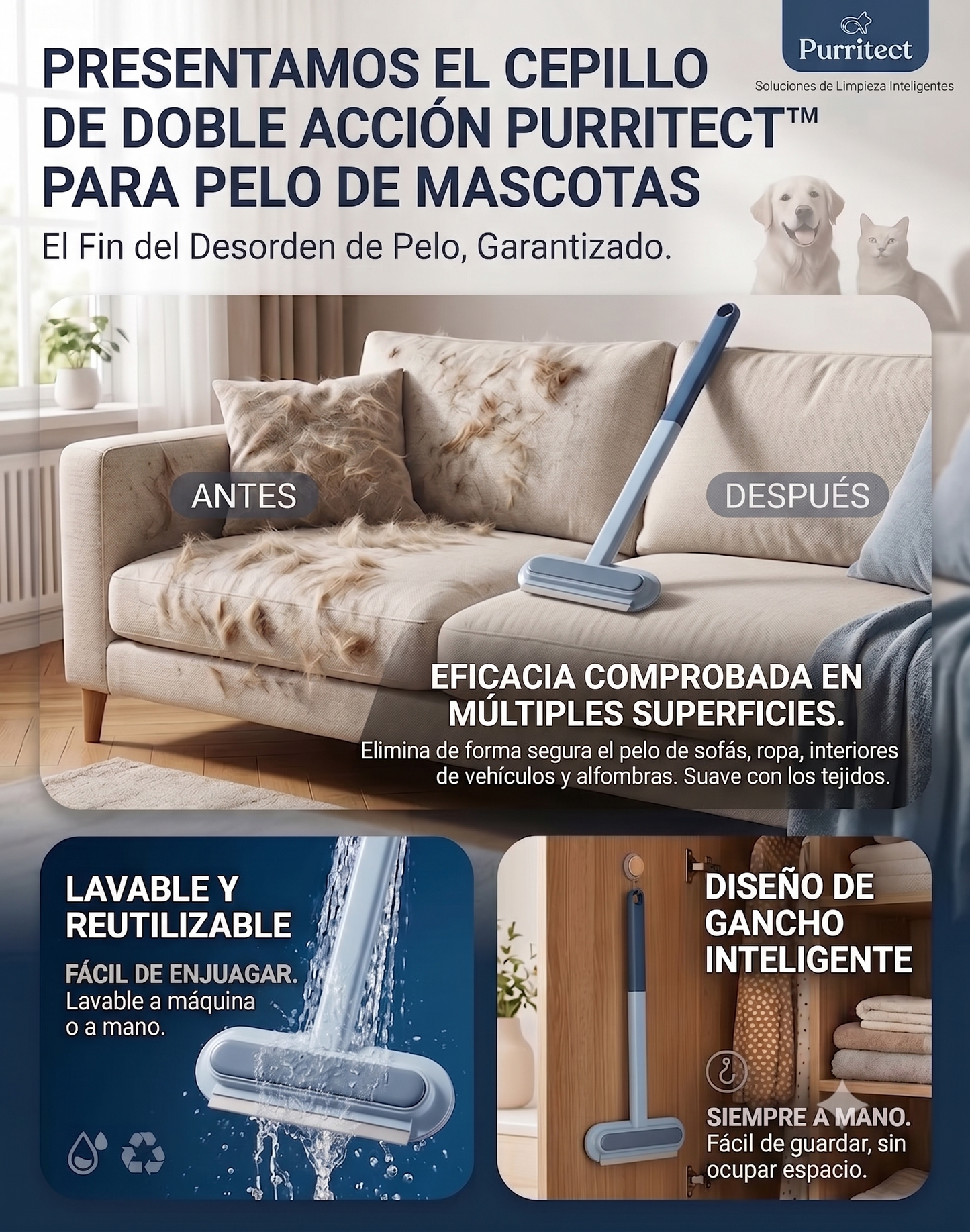 Kevjo Basic Pet hair removal brush